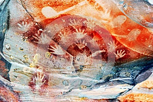 Carnarvon Gorge Hand Painting photo