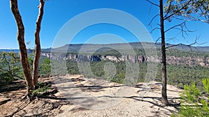 Carnarvon Gorge lookout view Mountains trees landscape