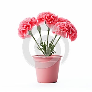 Carnation In Pot: Mommys On-the-phonecore With Quiet Potency photo