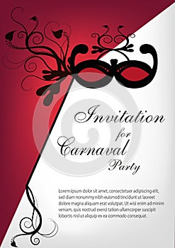 Carnaval Party invitation