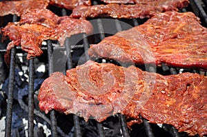 Carne Asada on BBQ photo