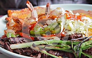 Carne Asada with Grilled Shrimp