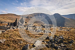 The Carneddau are a group of mountains in Snowdonia, Wales.