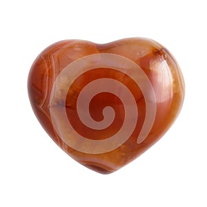 Carnelian heart shaped stone