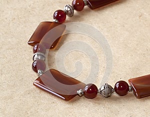 Carnelian stone beads