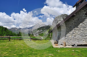 Carnia Alps mountain hut, Friuli Venezia Giulia region, Italy