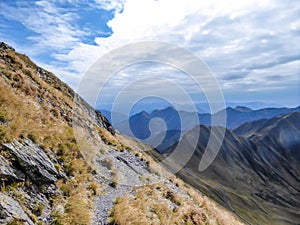 Carnic Alps - Autumn in the mountains, dried hiking trails