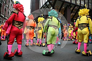 Carnival bullfighter clowns