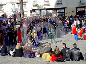 Carnival of Cadiz capital, Andalusia. Spain on March 3, 2019