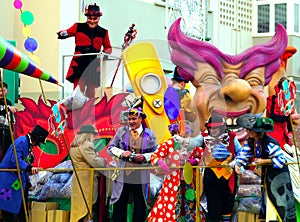 Carnival of Cadiz capital, Andalusia. Spain on March 3, 2019