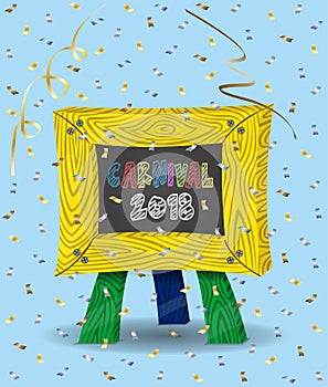 Carnival 2018 on Chalkboard and Confetti