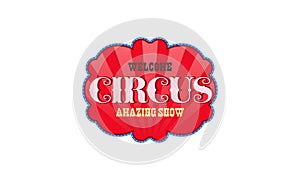 Carnival circus sign fun amusement performance logo vector