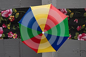 Carnival, colorful umbrella, typical frevo object