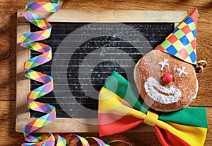 Carnival Donuts with Black Board at the Back