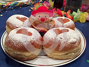 Carnival donuts are a typical European dessert