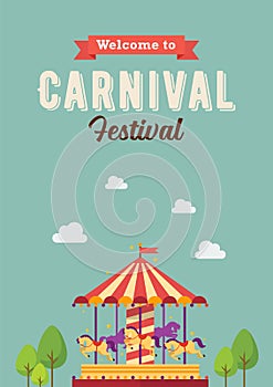 Carnival festival colorful carousel