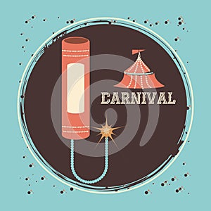 Carnival fireworks rocket icon