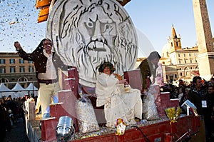 Carnival float in Rome