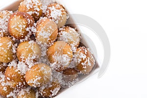 Carnival fritters or buÃ±uelos de viento for holy week