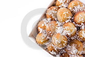 Carnival fritters or buÃ±uelos de viento for holy week