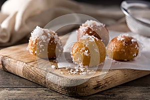 Carnival fritters or buÃ±uelos de viento for holy week