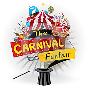 The carnival funfair