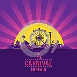 The carnival funfair