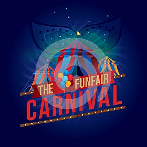 The carnival funfair and magic show photo
