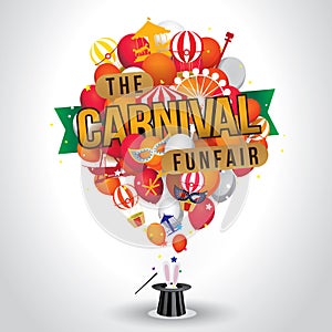 The carnival funfair and magic show