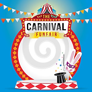 The carnival funfair and magic show photo