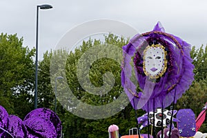 Carnival of the giants festival parade in Telford Shropshire