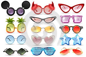 Carnival Glasses Realistic Set