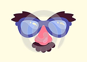 Carnival glasses vector concept