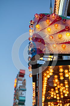 Carnival Lights with blue hour sky