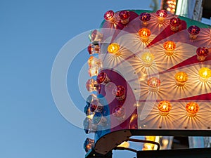 Carnival Lights with blue hour sky