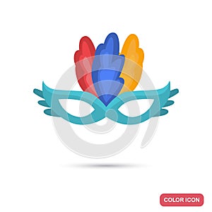 Carnival mask color flat icon for web adn mobile design photo