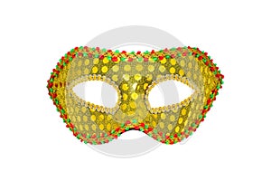 Carnival Mask with Gold Sequins