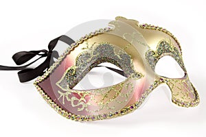 Carnival mask over white