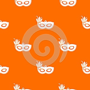 Carnival mask pattern vector orange