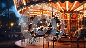 Carnival Merry-Go-Round Carousel with Horses