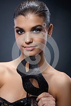 Carnival portrait of attractive woman