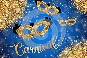 Carnival poster with blue background