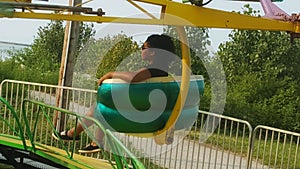 Carnival ride  at fairport harbor beach in Ohio