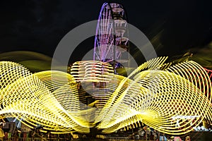 Carnival Rides at night