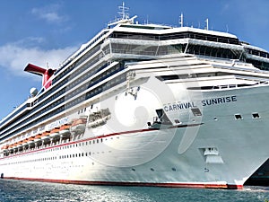 Carnival Sunrise cruise ship docked