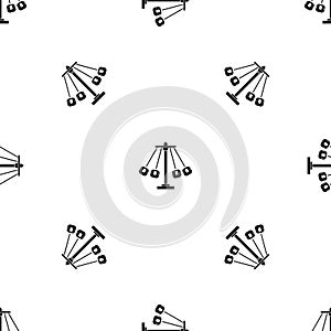 Carnival swing ride pattern seamless black