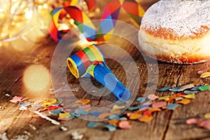 Carnival table decoration with donut