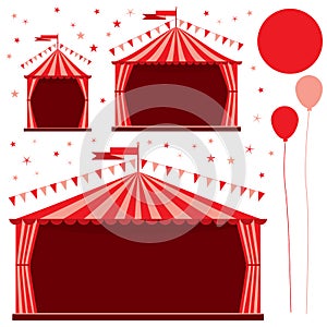Carnival tent circus red set