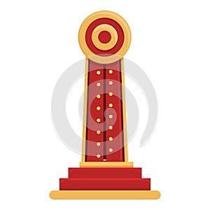 Carnival test game icon cartoon vector. Hammer strength