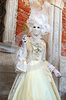 Carnival of Venice. Colorful carnival masks at a traditional festival in Venice, Italy. Beautiful mask